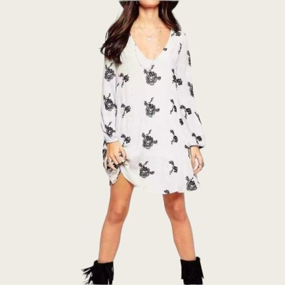 EUC | Free People | Emma Austin Tunic Swing Mini Dress | Gray | Large - Picture 15 of 15